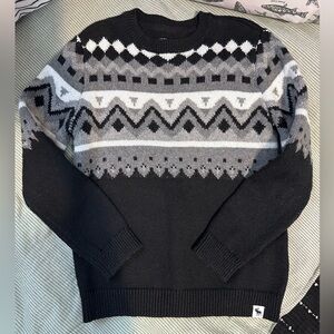 Kids Black and Gray Christmas Sweater